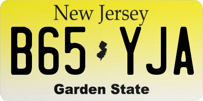 NJ license plate B65YJA