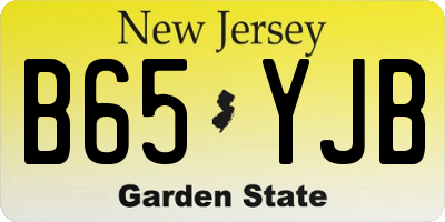 NJ license plate B65YJB