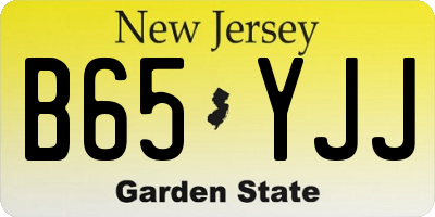 NJ license plate B65YJJ