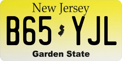 NJ license plate B65YJL