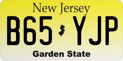 NJ license plate B65YJP
