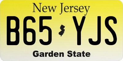 NJ license plate B65YJS