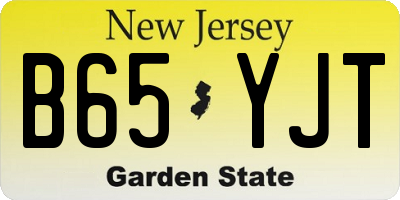 NJ license plate B65YJT