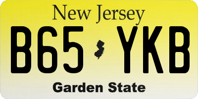 NJ license plate B65YKB