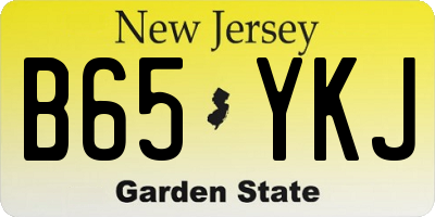 NJ license plate B65YKJ