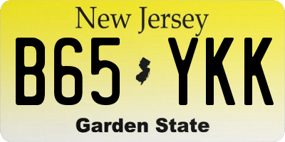 NJ license plate B65YKK