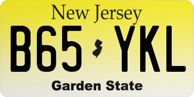 NJ license plate B65YKL