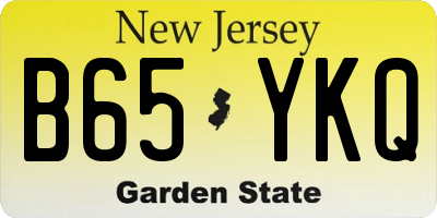 NJ license plate B65YKQ