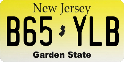 NJ license plate B65YLB