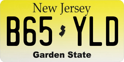 NJ license plate B65YLD