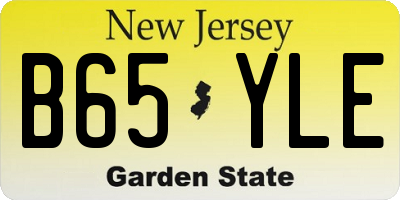 NJ license plate B65YLE