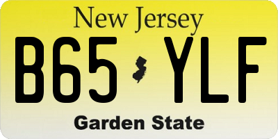 NJ license plate B65YLF