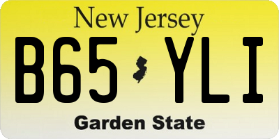 NJ license plate B65YLI