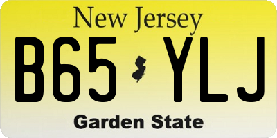 NJ license plate B65YLJ