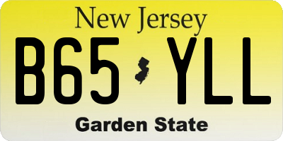 NJ license plate B65YLL