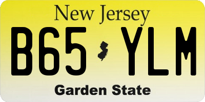 NJ license plate B65YLM