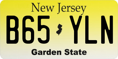 NJ license plate B65YLN