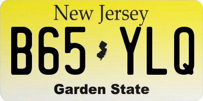 NJ license plate B65YLQ