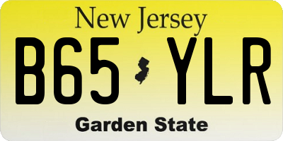 NJ license plate B65YLR