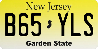 NJ license plate B65YLS