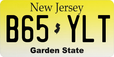 NJ license plate B65YLT