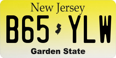 NJ license plate B65YLW