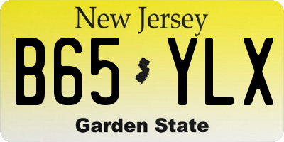 NJ license plate B65YLX