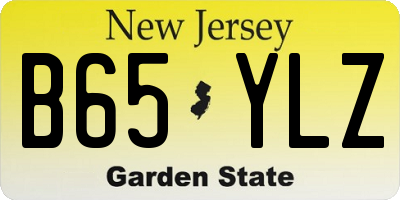 NJ license plate B65YLZ