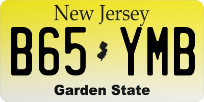 NJ license plate B65YMB