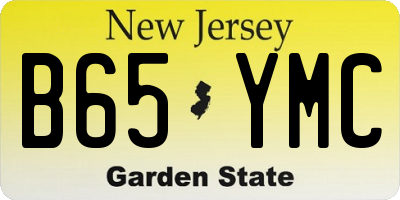 NJ license plate B65YMC