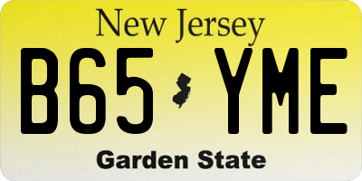 NJ license plate B65YME