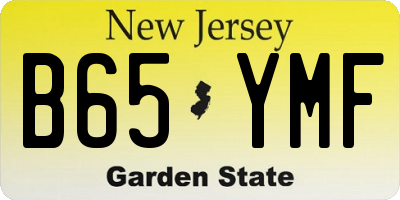 NJ license plate B65YMF