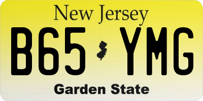 NJ license plate B65YMG