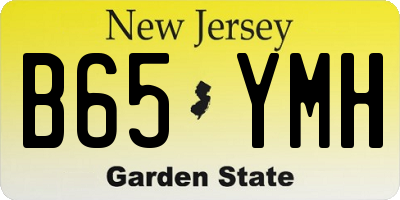 NJ license plate B65YMH