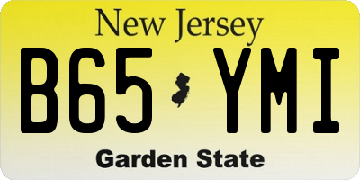 NJ license plate B65YMI