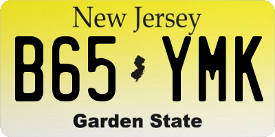 NJ license plate B65YMK
