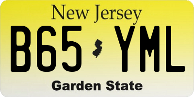 NJ license plate B65YML