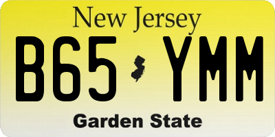 NJ license plate B65YMM