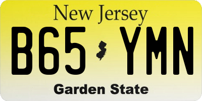 NJ license plate B65YMN