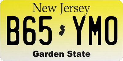 NJ license plate B65YMO
