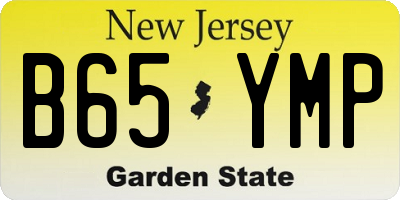 NJ license plate B65YMP