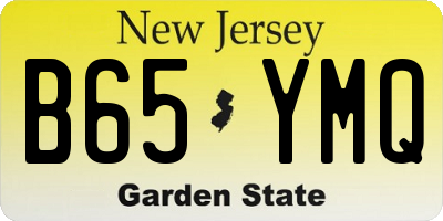 NJ license plate B65YMQ