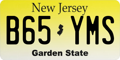 NJ license plate B65YMS
