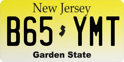 NJ license plate B65YMT
