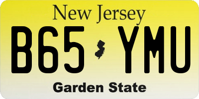 NJ license plate B65YMU