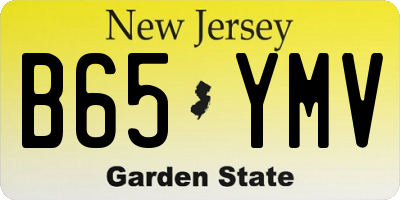 NJ license plate B65YMV
