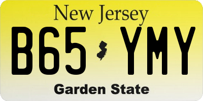 NJ license plate B65YMY