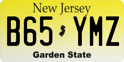 NJ license plate B65YMZ