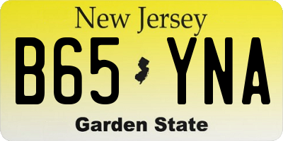 NJ license plate B65YNA