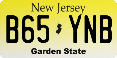 NJ license plate B65YNB